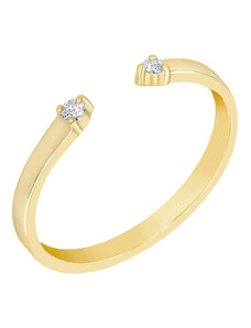 Eppi Atypischer Ring aus Gold mit Diamanten Wilbur