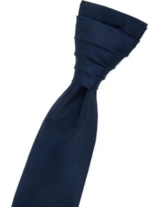 Avantgard Dunkelblaue gemusterte französische Krawatte mit Einstecktuch