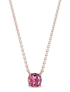 Halskette mit rosa Turmalin in Roségold KLENOTA K0788024