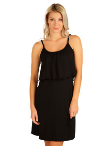 LITEX Damenkleid mit Rüschen. 5B165, schwarz
