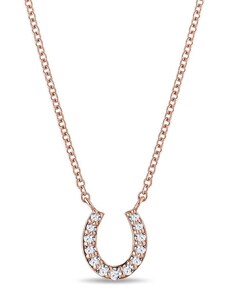 Hufeisen-Halskette mit Diamanten KLENOTA K0819014