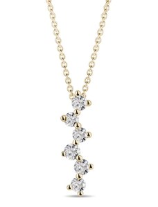 Halskette mit Diamant aus 14kt Gelbgold KLENOTA K0721013