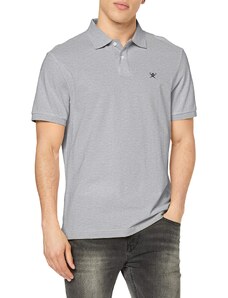Hackett London Herren Slim fit logo Polo Shirt, 913light Grey Marl, XL EU