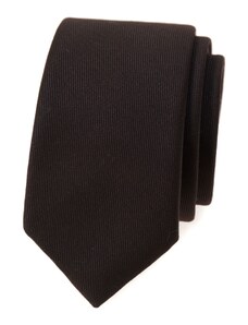 Avantgard Dunkelbraune schmale Krawatte