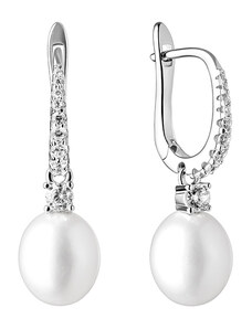Eppi Silberne Ohrringe mit Perlen und Zirkonia Fauna