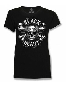 T-Shirt Frauen - DEATH PIN UP - BLACK HEART - 8465