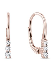 Ohrringe aus Roségold mit klaren Diamanten KLENOTA K0287014