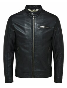 Selected Homme Herren SLHICONIC Classic Leather JKT W NOOS Lederjacke, Black, M