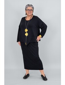 déjà vu Gerryna Oberteil in Kastenform aus Bambusfaser in schwarz Einheitsgröße - dejavu Fashion