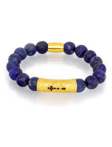 Lapis Lazuli Goldarmband für Männer Trimakasi