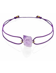 Rohes dunkles Amethyst-Armband Trimakasi