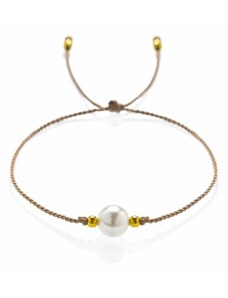 Perle einfaches Armband - Gold Trimakasi