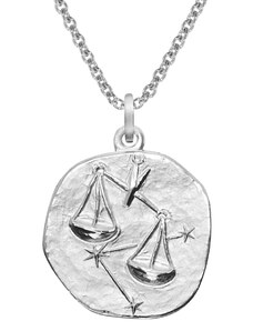 trendor Sternzeichen Waage Ø 20 mm und Halskette 925 Silber 51610-10-60, 60 cm