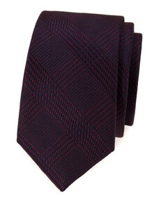 Avantgard Schmale Krawatte mit bordeauxroten Streifen