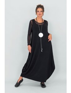 déjà vu Pinos Kleid in Tulpenform aus Bambusfaser in schwarz Einheitsgröße - dejavu Fashion