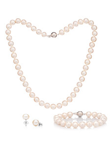 Buka Jewelry Mutiara Perlenset 9 AA (Armband, Halskette und Perlen) - weiß