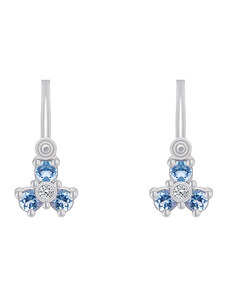 Eppi Zarte Ohrringe für Kinder mit Topasen und Diamanten Belle