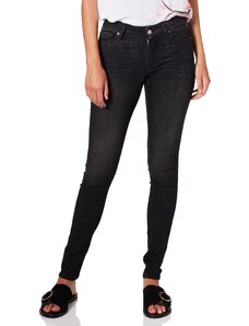 Replay Damen Jeans New Luz Skinny-Fit mit Power Stretch, Black 098 (Schwarz), 31W / 30L
