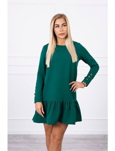 Mondo Italia, s.r.o. Kleid mit einem Volant MI66188 grün