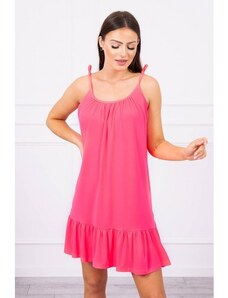Mondo Italia, s.r.o. Ladies Dress mit dünnen Trägern MI9080 neon pink