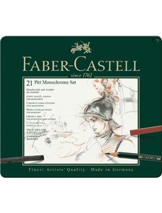 Faber-Castell Pitt Monochrome Set, 21er Metalletui