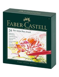 Faber-Castell Pitt Artist Pen Brush Tuschestifte, 24er Atelierbox