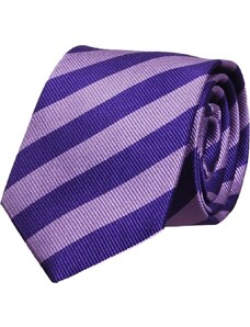 Suitable Krawatte Seide Lila Streifen FD04 -