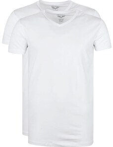 PME Legend PME egend Basic T-Shirt 2er Pack V-Ausschnitt Weiß