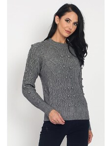 ASSUILI Pullover in Grau | Größe 38