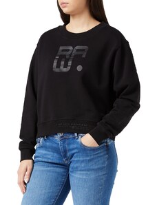 G-STAR RAW Damen Graphic Crew Sweatshirt, Schwarz (dk black D20420-B782-6484), M