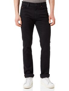 BOSS Herren Delaware BC-L-C Schwarze Slim-Fit Jeans aus bequemem Stretch-Denim Schwarz 36/34