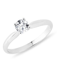 Weißgoldener Verlobungsring mit 0,35ct Diamant im Brillantschliff KLENOTA K0145022