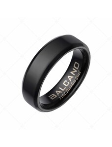 BALCANO - Frankie / Gravierbarer Edelstahl Ring mit schwarzer PVD-Beschichtung