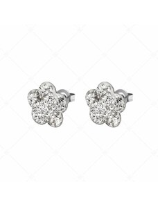 BALCANO - Fiore / Blumenförmige Edelstahl Ohrringe mit Kristallen
