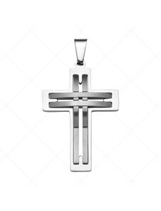 BALCANO - Sfonda / Edelstahl Kreuz Anhänger mit durchbrochenem Muster
