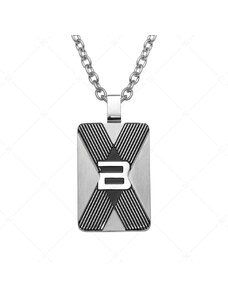 BALCANO - Xman / Edelstahl Ankerkette mit "X"-gemustertem Anhänger