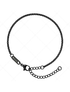 BALCANO - Belcher / Edelstahl Belcher Ketten-Armband mit schwarzer PVD-Beschichtung - 2 mm