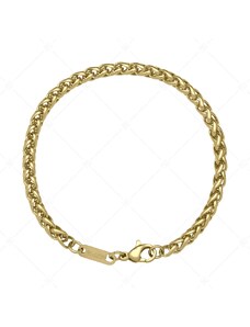 BALCANO - Braided / Edelstahl Geflochtene Ketten-Armband, 18K Gold Beschichtung - 4 mm