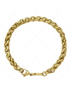 BALCANO - Braided / Edelstahl geflochtene Ketten-Armband, 18K Gold Beschichtung - 6 mm