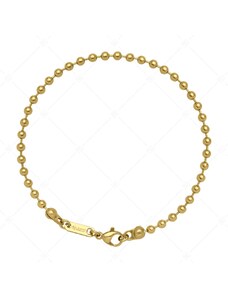 BALCANO - Ball Chain / Edelstahl Kugelkette-Armband mit 18K Gold Beschichtung - 3 mm