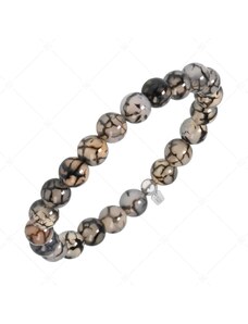 BALCANO - Drachenader Achat / Mineral Perlen Armband