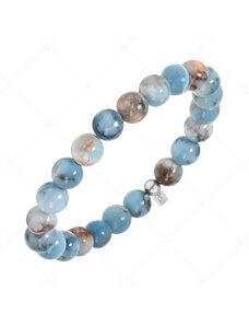 BALCANO - Blauer Jade / Mineral Perlen Armband