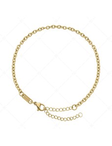 BALCANO - Cable Chain / Edelstahl Ankerkette-Fußkette mit 18K Gold Beschichtung - 3 mm