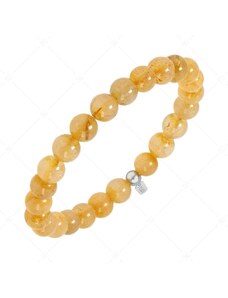 BALCANO - Gold Rutilquarz / Mineral Perlen Armband