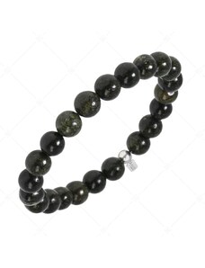 BALCANO - Grüner Zebrastein Jaspis / Mineral Perlen Armband