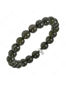 BALCANO - Grüner Sandstein / Mineral Perlen Armband