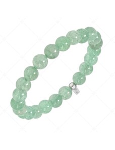 BALCANO - Grüner Erdbeerstein / Mineral Perlen Armband