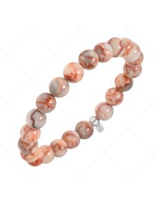 BALCANO - Rotes Netzstein Jade / Mineral Perlen Armband