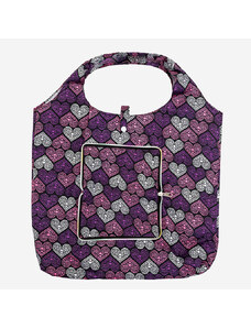 marka niezdefiniowana Violette, herzförmige Einkaufstasche, gefaltet zu einer Brieftasche - Accessoires - violett