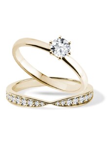 Verlobungs- und Ehering mit Diamanten KLENOTA S0005013